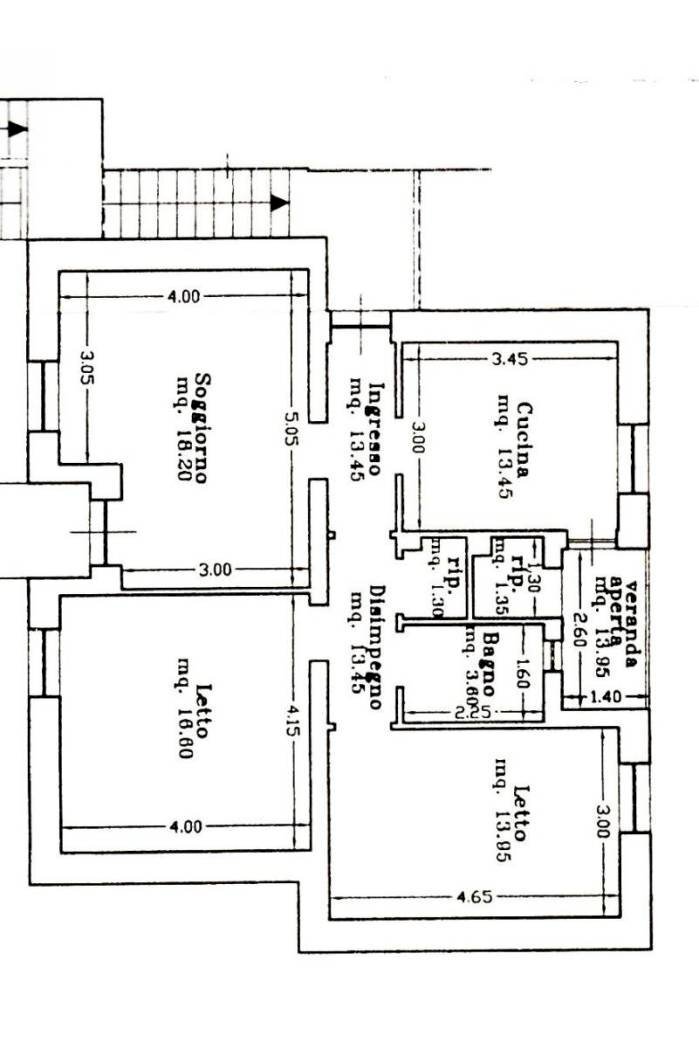 Quadrilocale via Don Giovanni Minzoni, Matino - planimetria 1