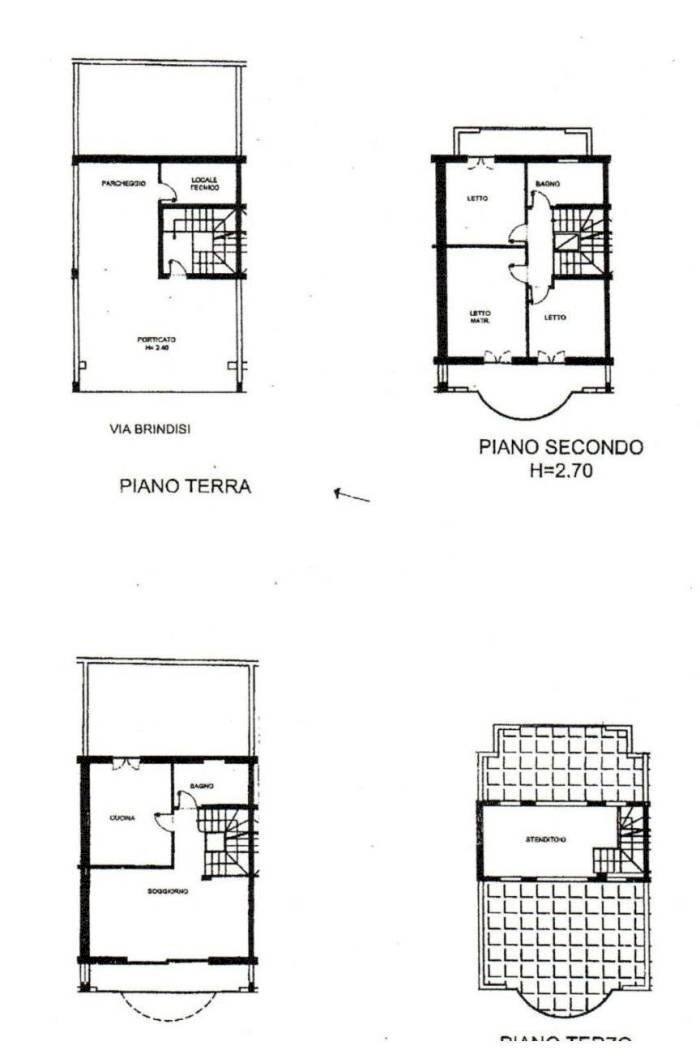 Villa via Brindisi, Casarano - floor plans 1