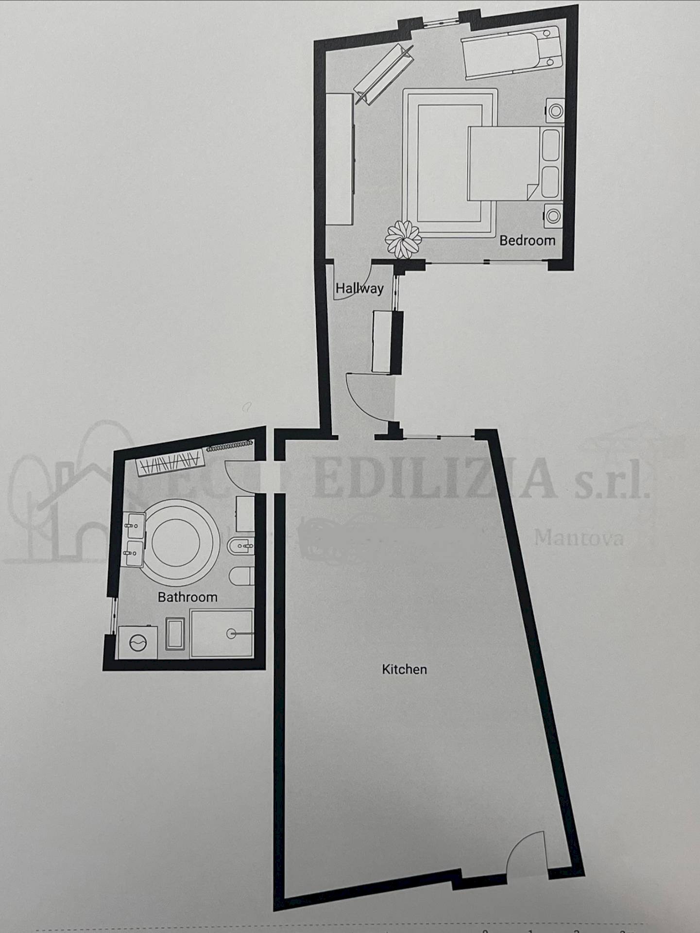 Foto 5 - Bilocale Volta Mantovana - planimetria 1