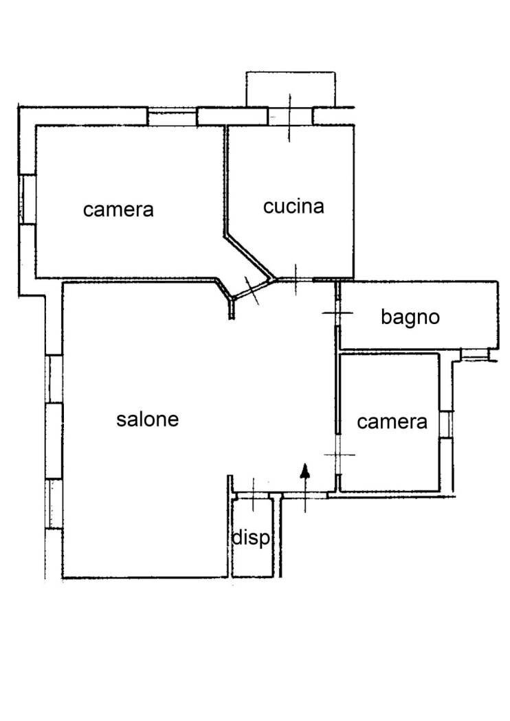 Three-room apartment via Zara, 23, Genova (neighborhood Albaro) - floor plans 1