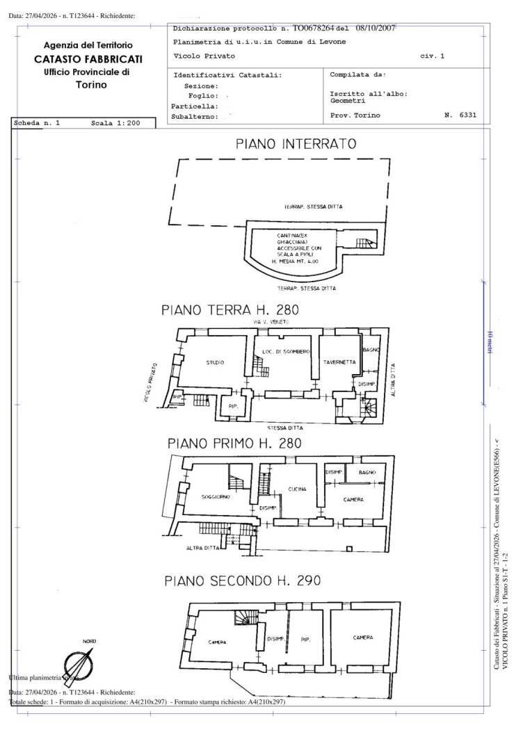Casa indipendente Levone - planimetria 1