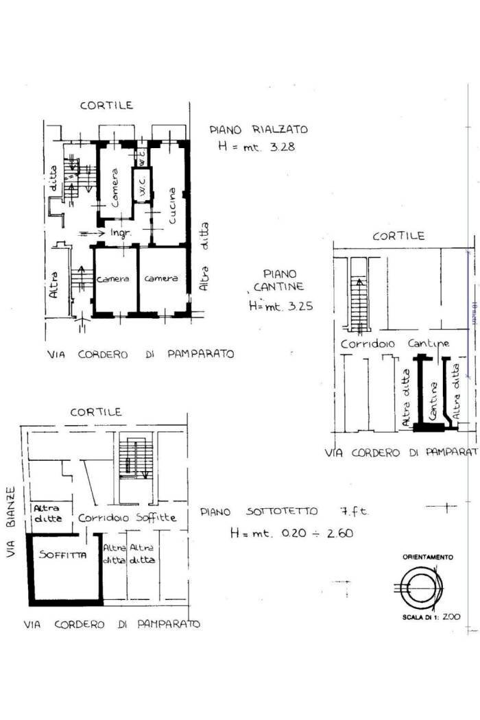 Quadrilocale via Felice Cordero di Pamparato, 19, Torino (zona Campidoglio) - planimetria 1