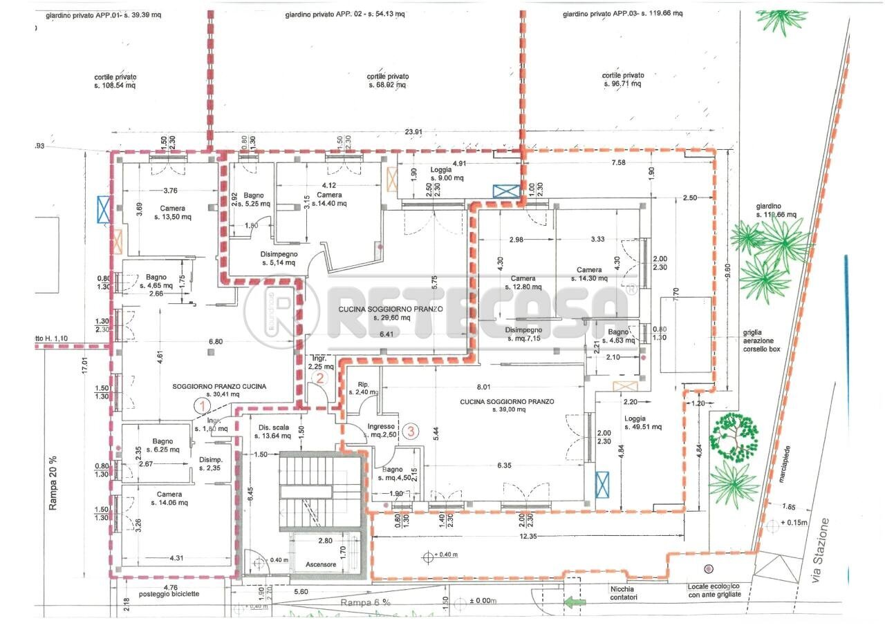 PIANO TERRA.jpg - Three-room apartment VIA STAZIONE, Crema - floor plans 1