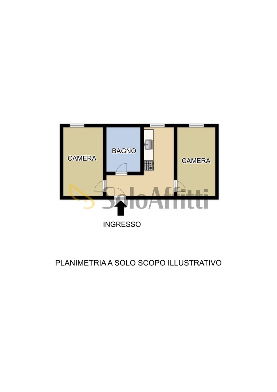 PLANIMETRIA - Two-room apartment Viale Libertà, Pavia - floor plans 1