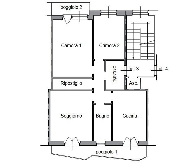 1.jpg - Apartment at auction Viale Virginia Centurione Bracelli 44a, Genova (neighborhood Marassi) - floor plans 1