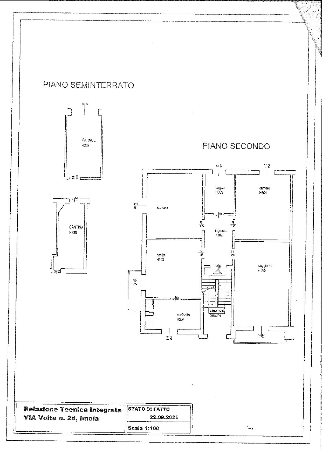 planimetria - Apartment via Alessandro Volta, 28, Imola - floor plans 1