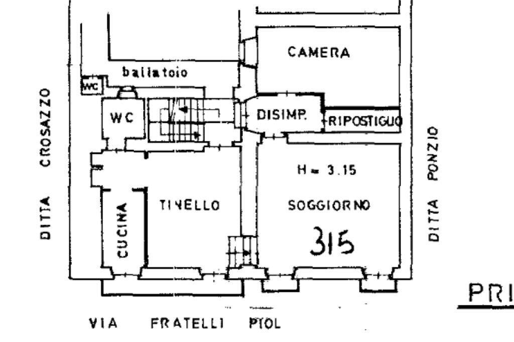 Four-room apartment Via piol, Rivoli - floor plans 1