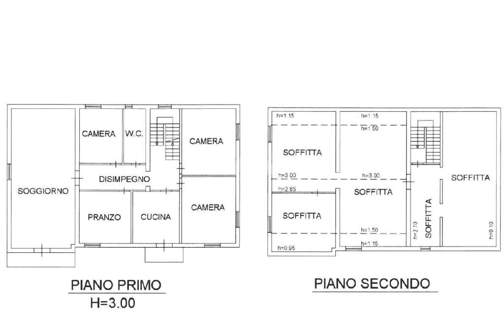 Independent house Via Cà Bernardo, Montegridolfo - floor plans 1