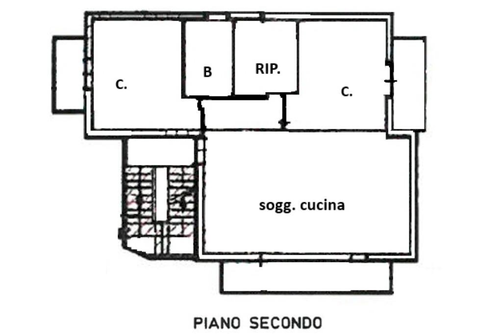 Portion of a house Via Giacomo Leopardi, Vallefoglia - floor plans 1