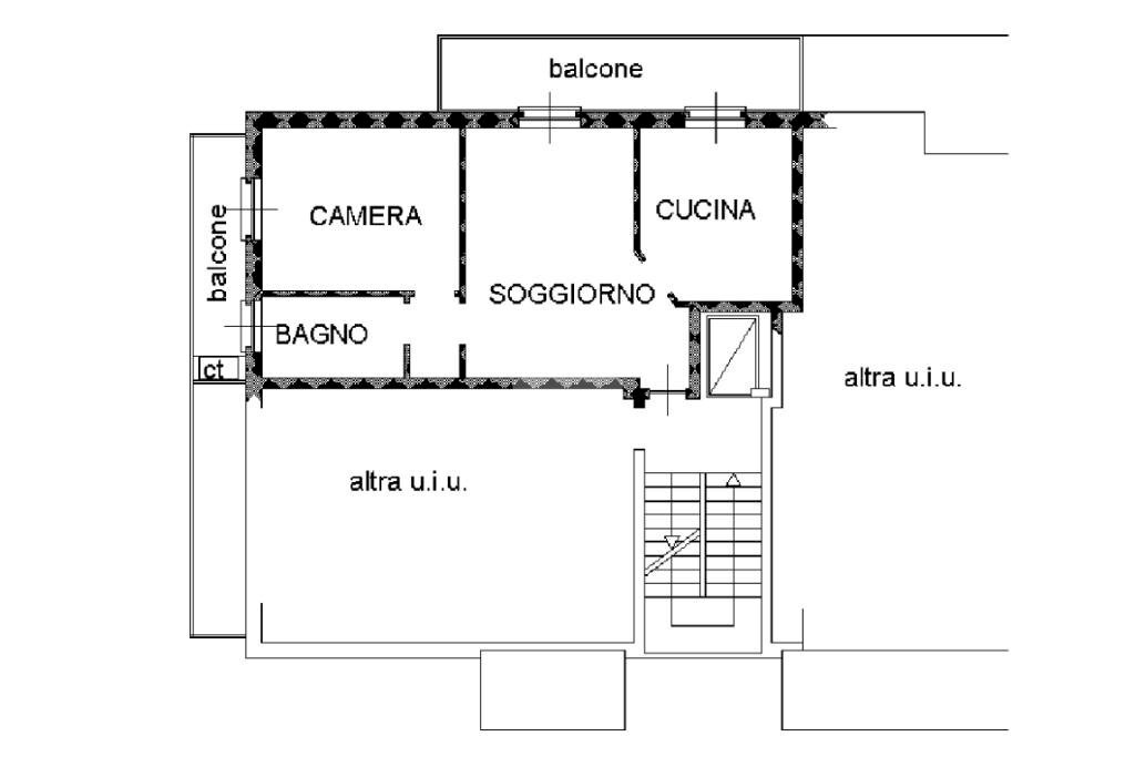 Three-room apartment Via orbassano, Piossasco - floor plans 1
