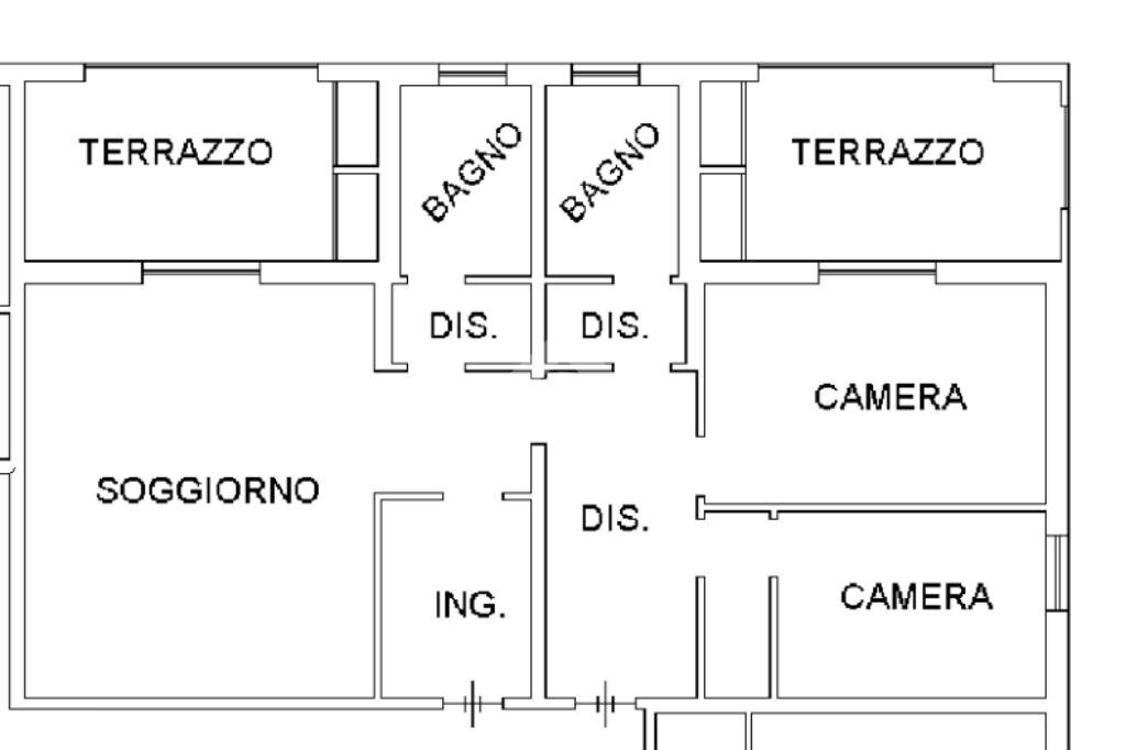 Four-room apartment Via Torino, San Raffaele Cimena - floor plans 1