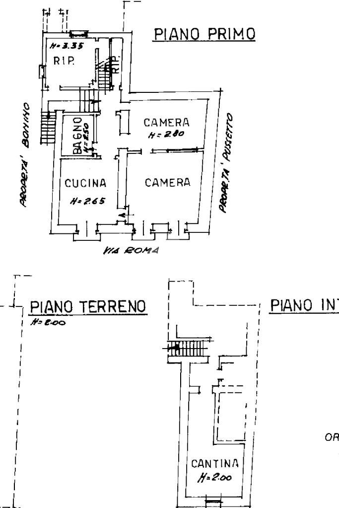 Three-room apartment Via roma, San Pietro Val Lemina - floor plans 1