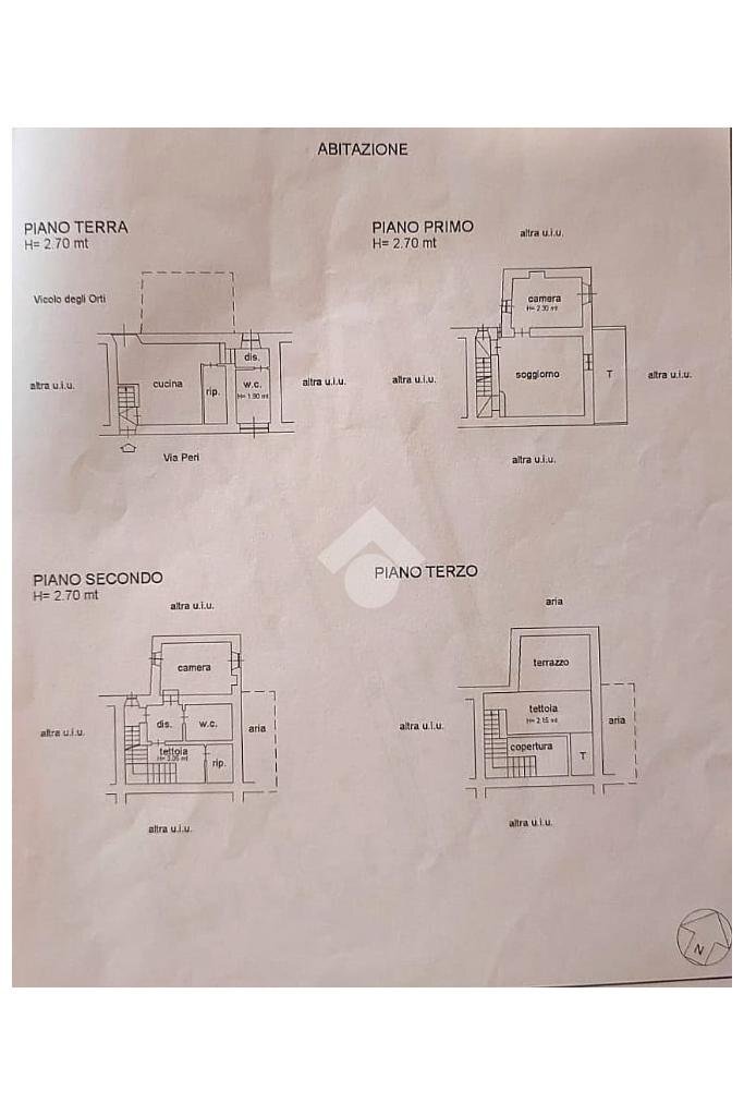 Four-room apartment Via Peri, Sanremo - floor plans 1