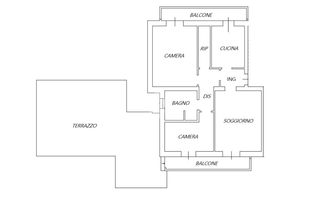 Three-room apartment Via Russia, Poggio Renatico - floor plans 1