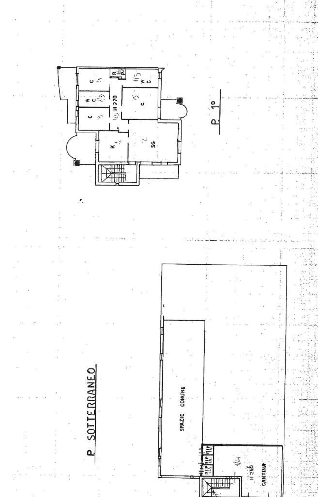 Portion of a house Via Lobrino, Cerano - floor plans 1