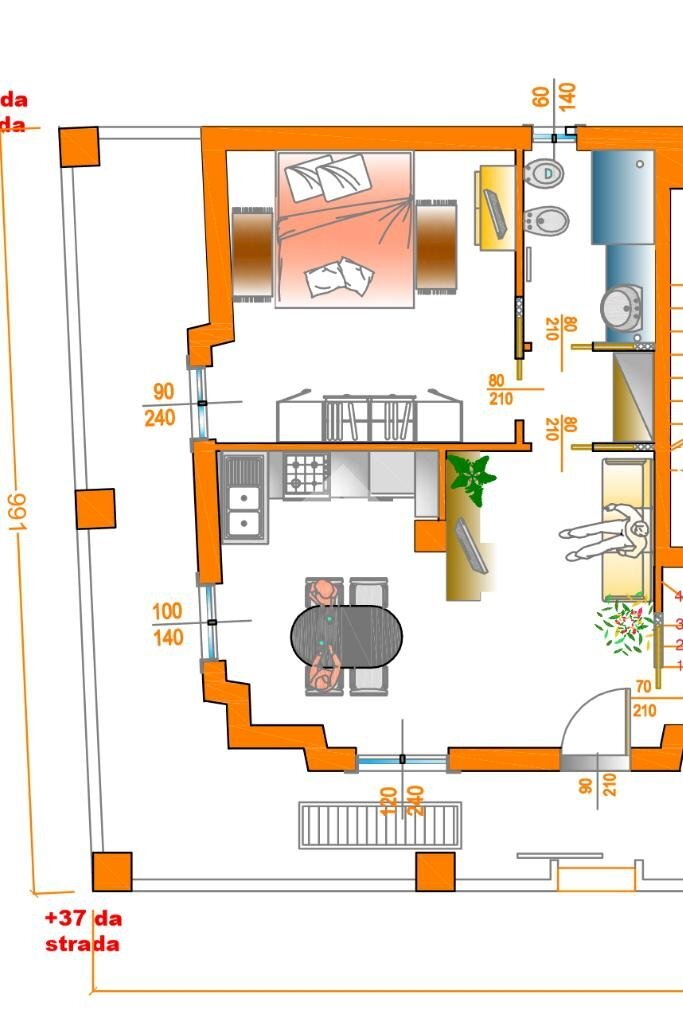 Two-room apartment Via Mazzucchelli, Cameri - floor plans 1