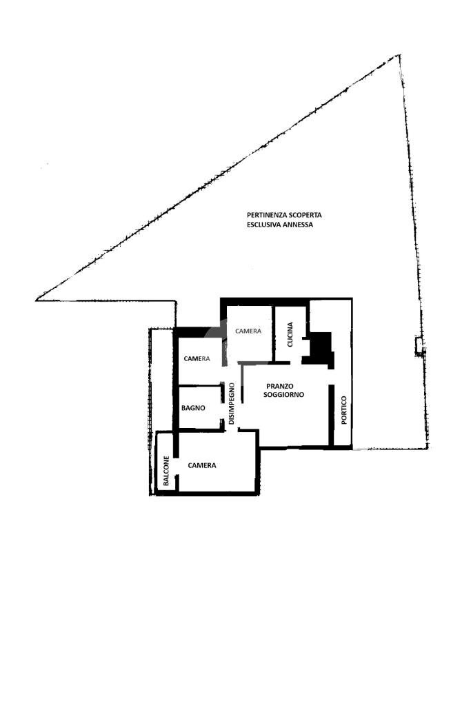 Four-room apartment Via Cornacchiara, Borghi - floor plans 1