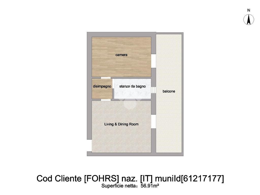 Two-room apartment Via diegaro pievesestina, Cesena - floor plans 1