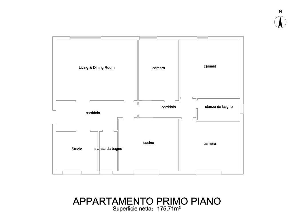 Appartamento Via Emilia, Rimini - planimetria 1