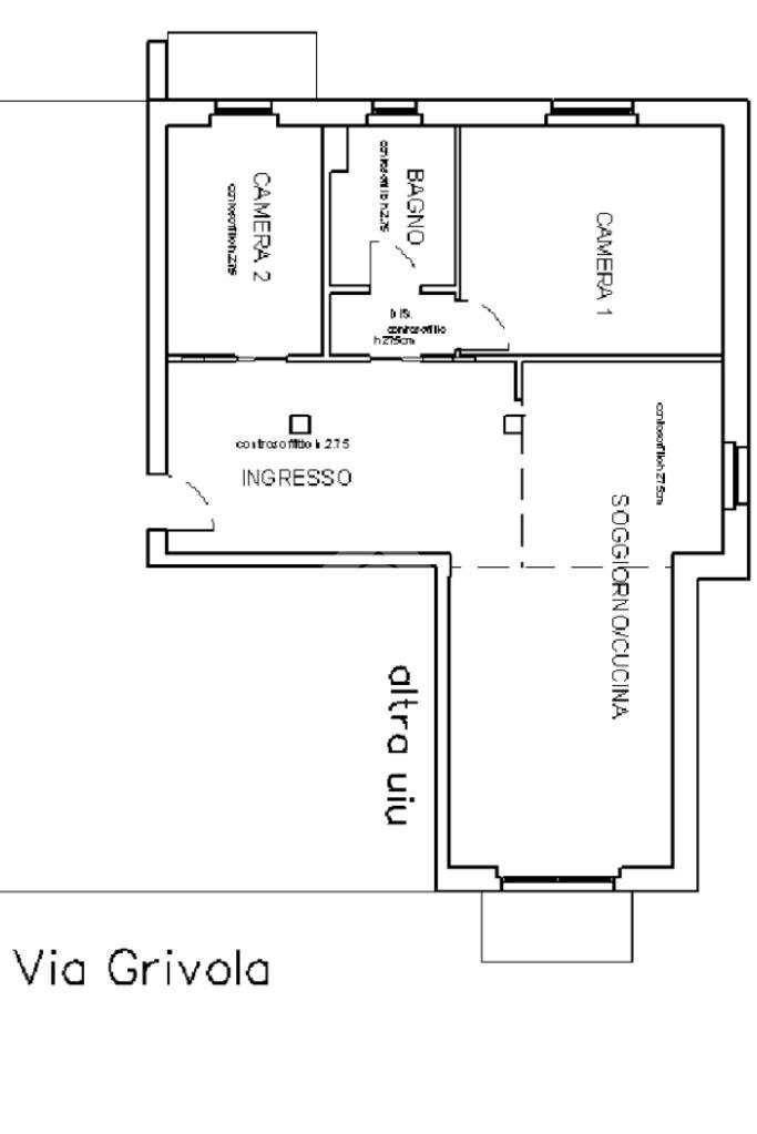 Three-room apartment Via Grivola, Milano (neighborhood Niguarda) - floor plans 1