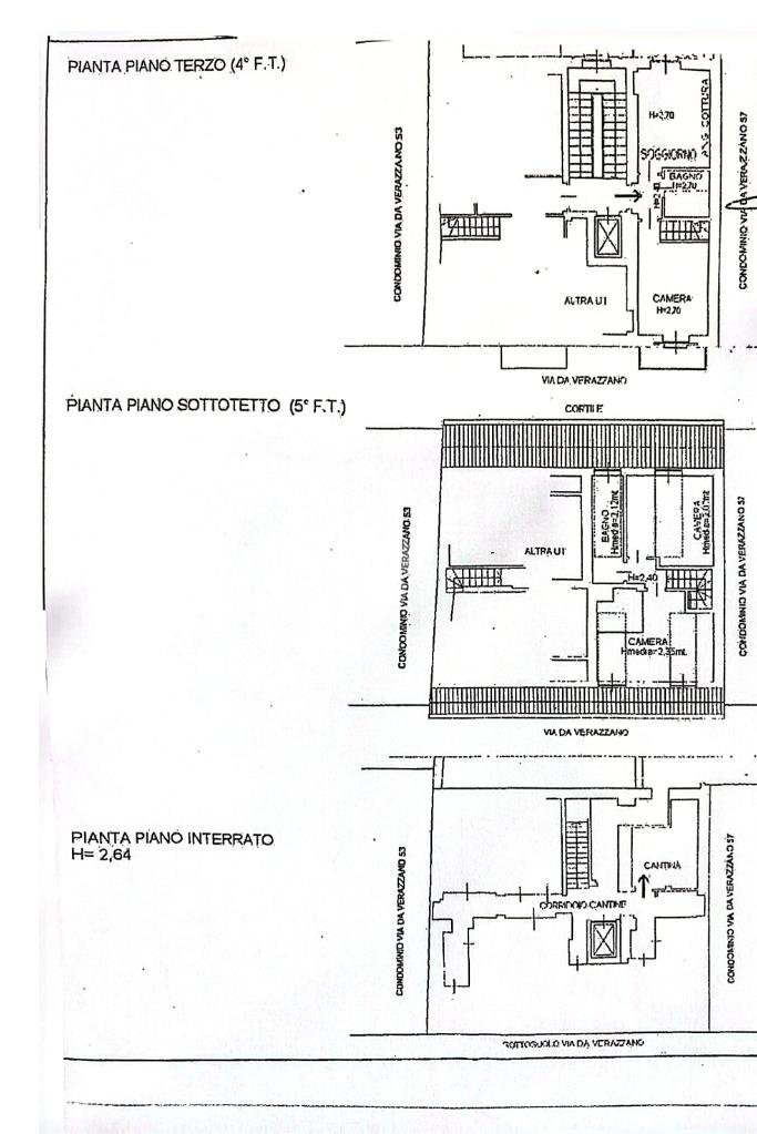 Four-room apartment Via giovanni da verazzano, Torino (neighborhood Crocetta) - floor plans 1