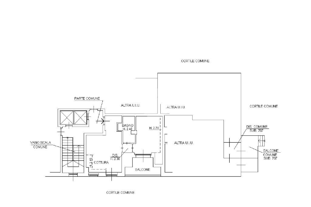 Two-room apartment Via Bartolomeo D'Alviano, Milano (neighborhood Lorenteggio) - floor plans 1