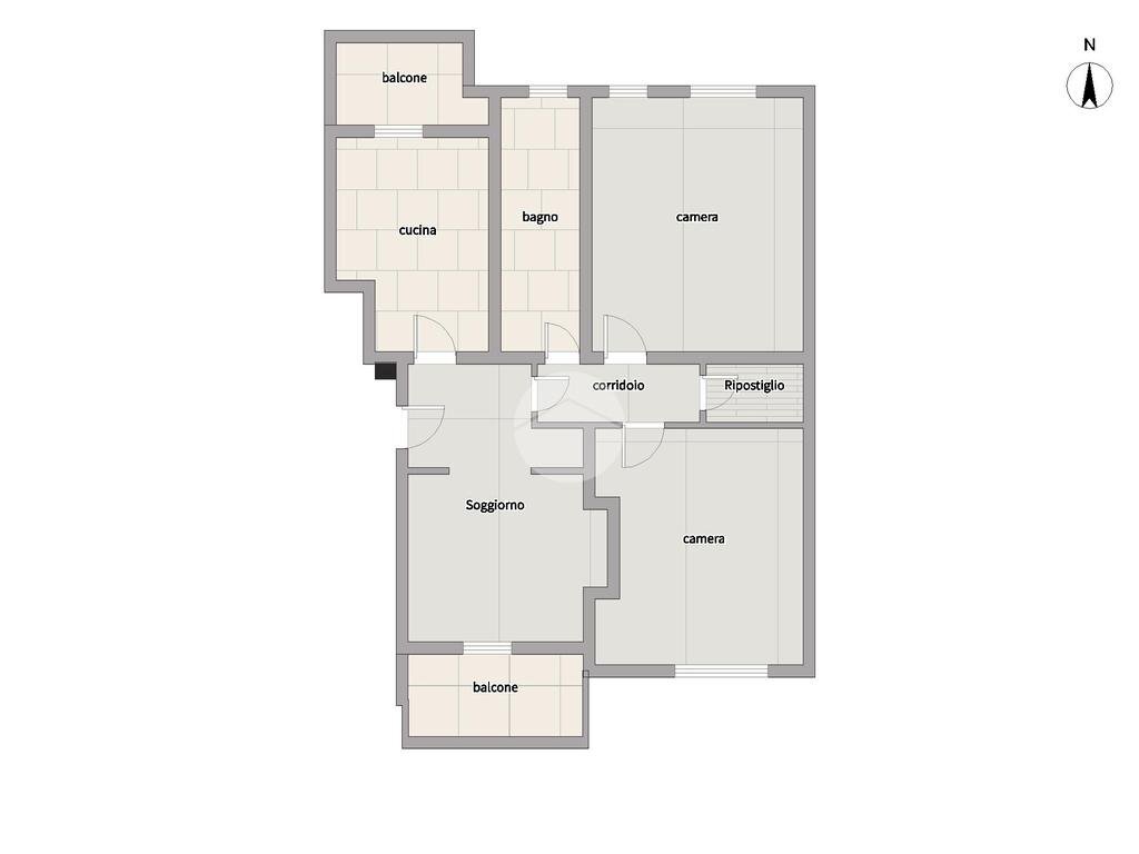 Trilocale Via orlando, Milano (zona Gratosoglio) - planimetria 1