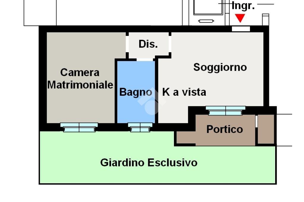 Two-room apartment Via Clemente Alberti, Carugate - floor plans 1