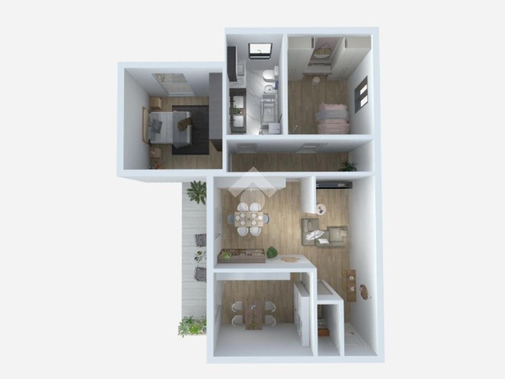 Three-room apartment Via Enrico Fermi, Cambiago - floor plans 1