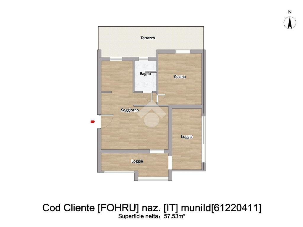Four-room apartment Via Pietro Mascagni, Bertinoro - floor plans 1