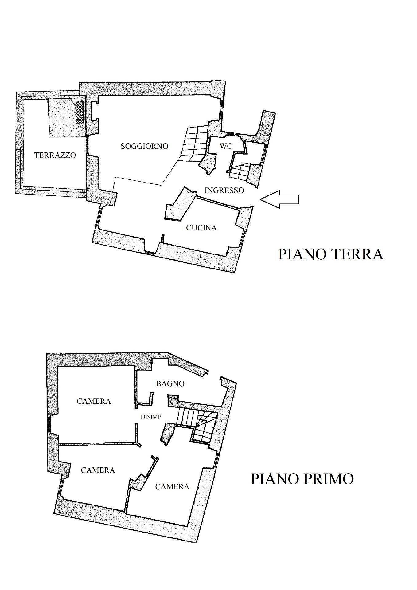Foto 38 - Casa semi indipendente Cerreto di Spoleto, Cerreto di Spoleto - planimetria 1