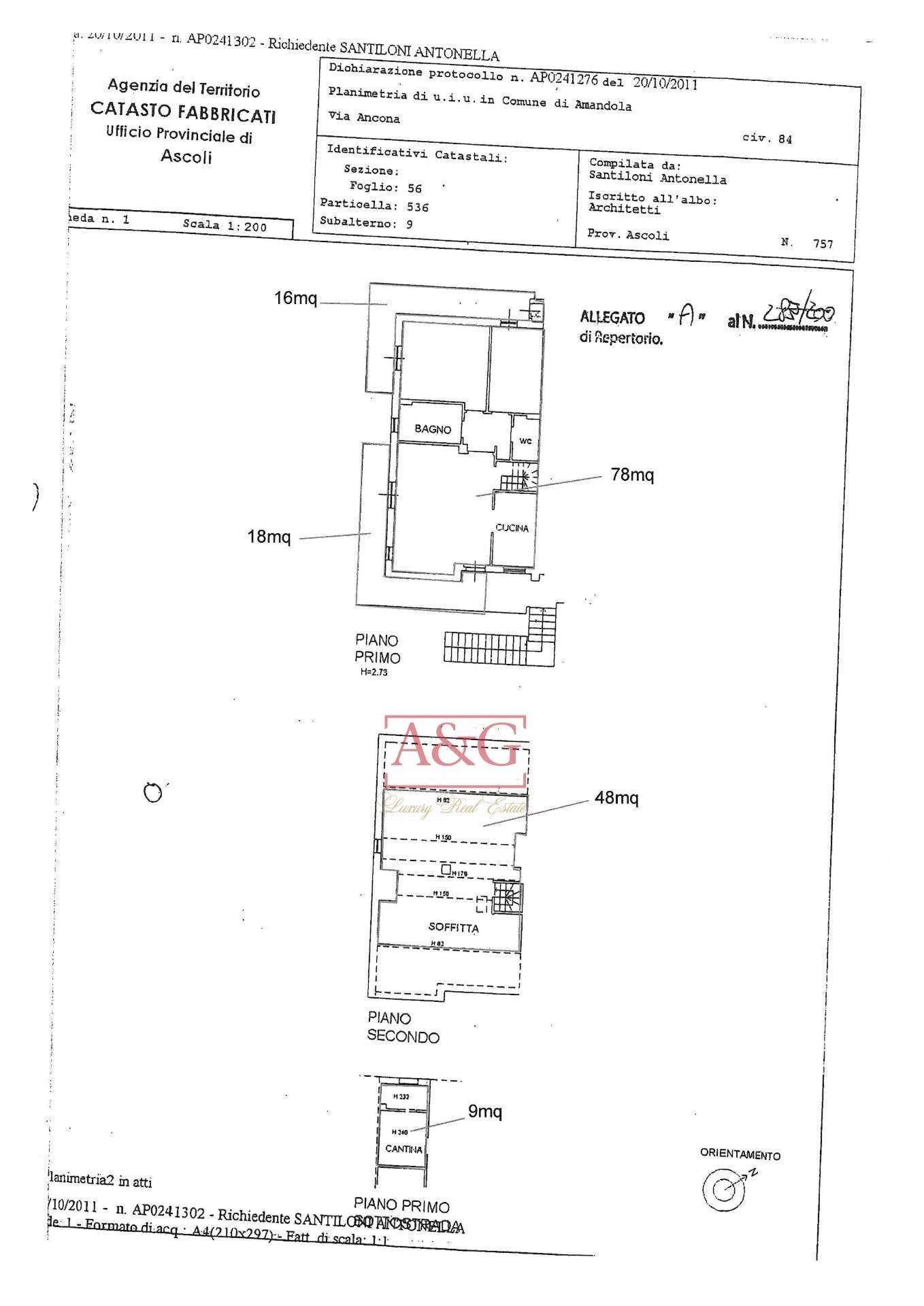 Foto 30 - Appartamento Via Ancona
 
84, Amandola - planimetria 1