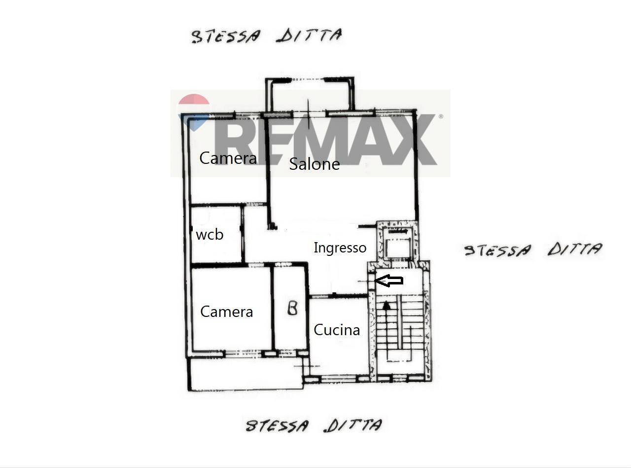 Pianta 2D - Four-room apartment Via Giulio Verne
 
8, Palermo - floor plans 1