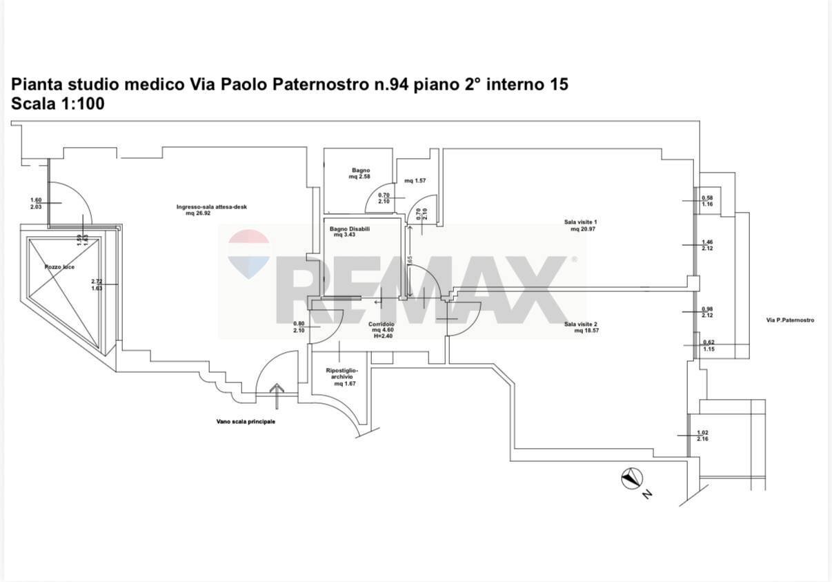 Pianta 2D - Ufficio Via Paolo Paternostro
 
94, Palermo - planimetria 1