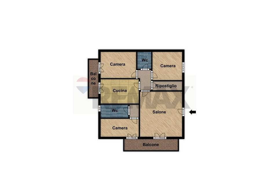 Pianta 2D - Four-room apartment Via Altofonte
 
150A, Monreale - floor plans 1