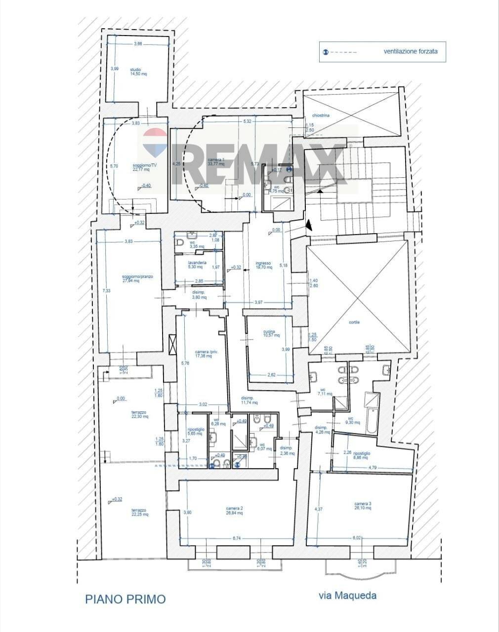 Pianta 2D - Appartamento Via Maqueda
 
110, Palermo - planimetria 1