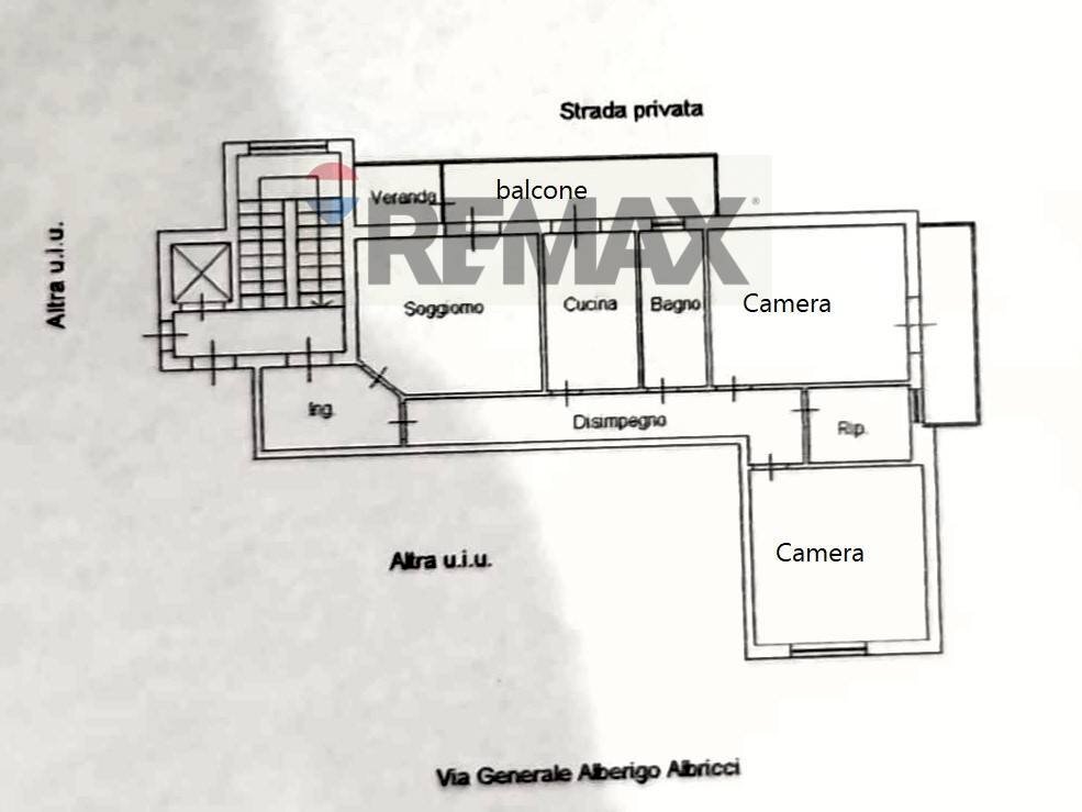 Pianta 2D - Quadrilocale Via Generale Alberico Albricci
 
28, Palermo - planimetria 1