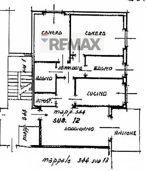 Pianta 2D - Three-room apartment Settala - floor plans 1