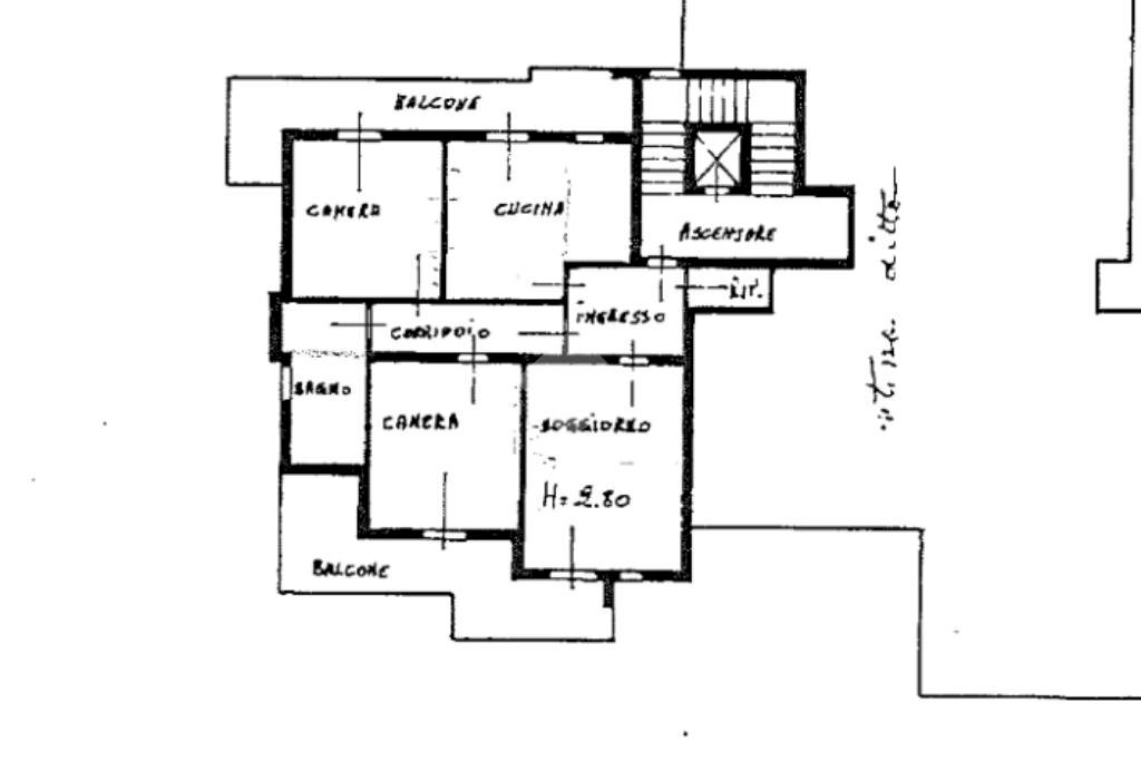 Four-room apartment via Bertani, Sant'Ilario d'Enza - floor plans 1