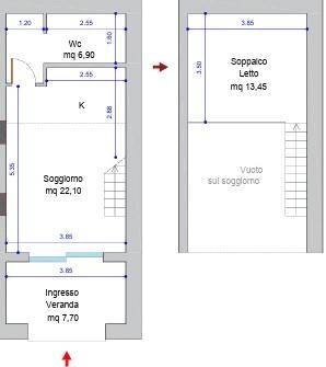 Foto 6 - Bilocale VIA LEONARDO LEO
 
57, Olbia - planimetria 1