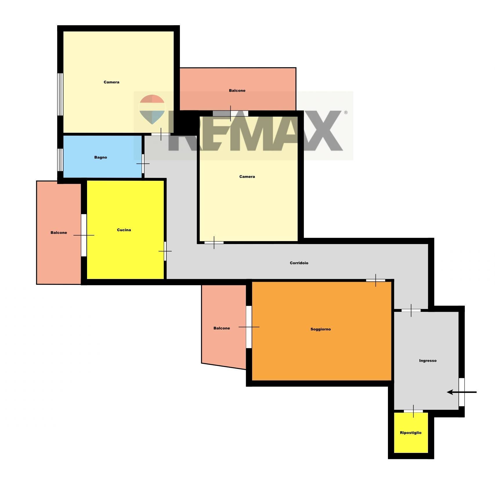 Pianta 2D - Three-room apartment VIALE DELLA REPUBBLICA
 
76, Calvizzano - floor plans 1