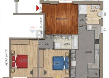 Pianta 2D - Trilocale via privata golfo degli aranci
 
21, Milano - foto 28