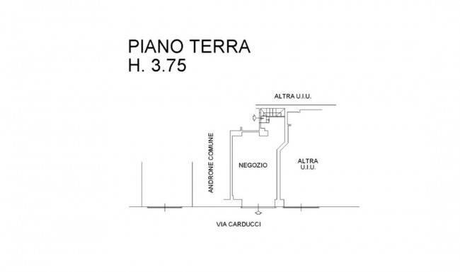 Foto 6 - Negozio Via Giosue' Carducci, Milano - planimetria 1