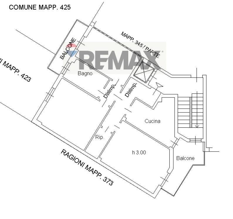 Pianta 2D - Three-room apartment Via Degli Orti Romani
 
13, Cremona - floor plans 1