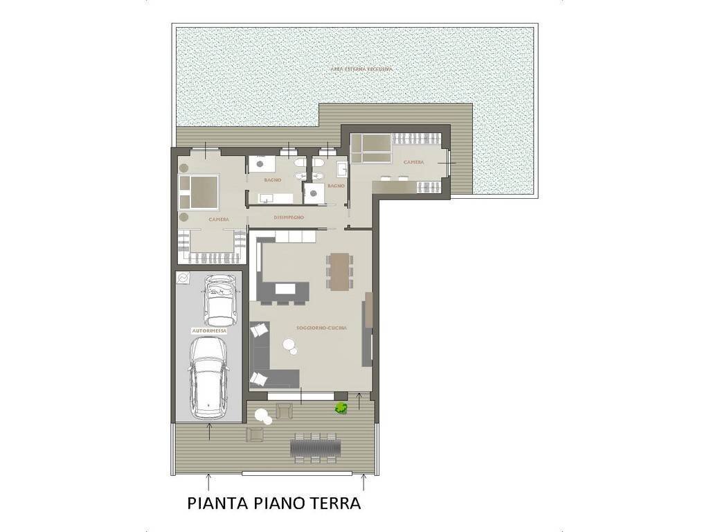 Three-room apartment via Alcide De Gasperi, Martinengo - floor plans 1