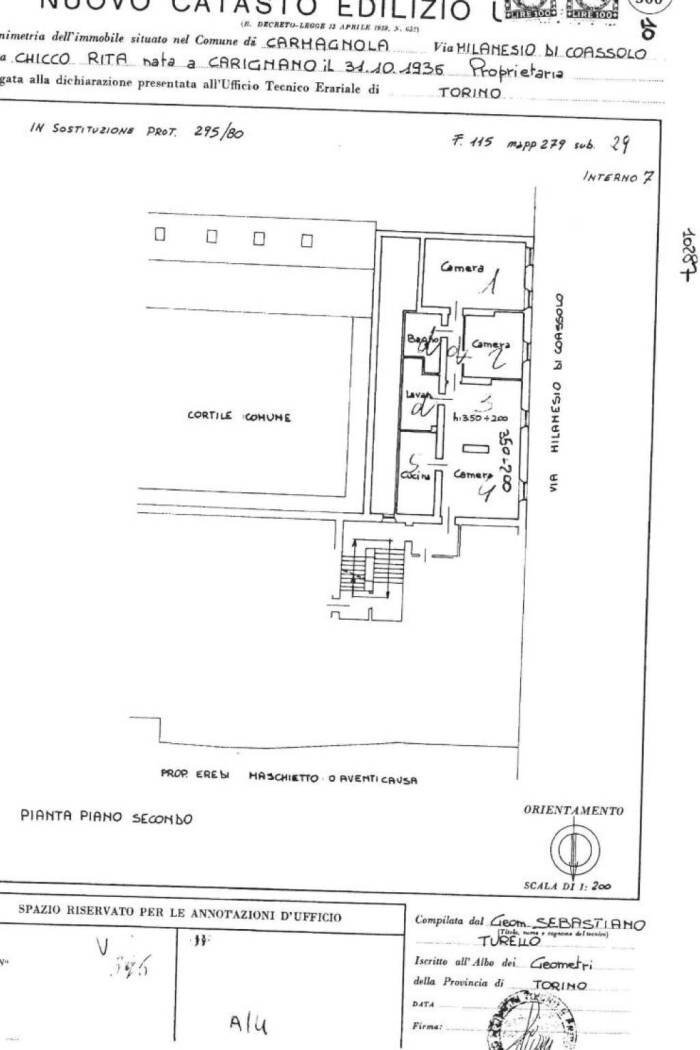Four-room apartment via Milanesio di Coassolo, 11, Carmagnola - floor plans 1