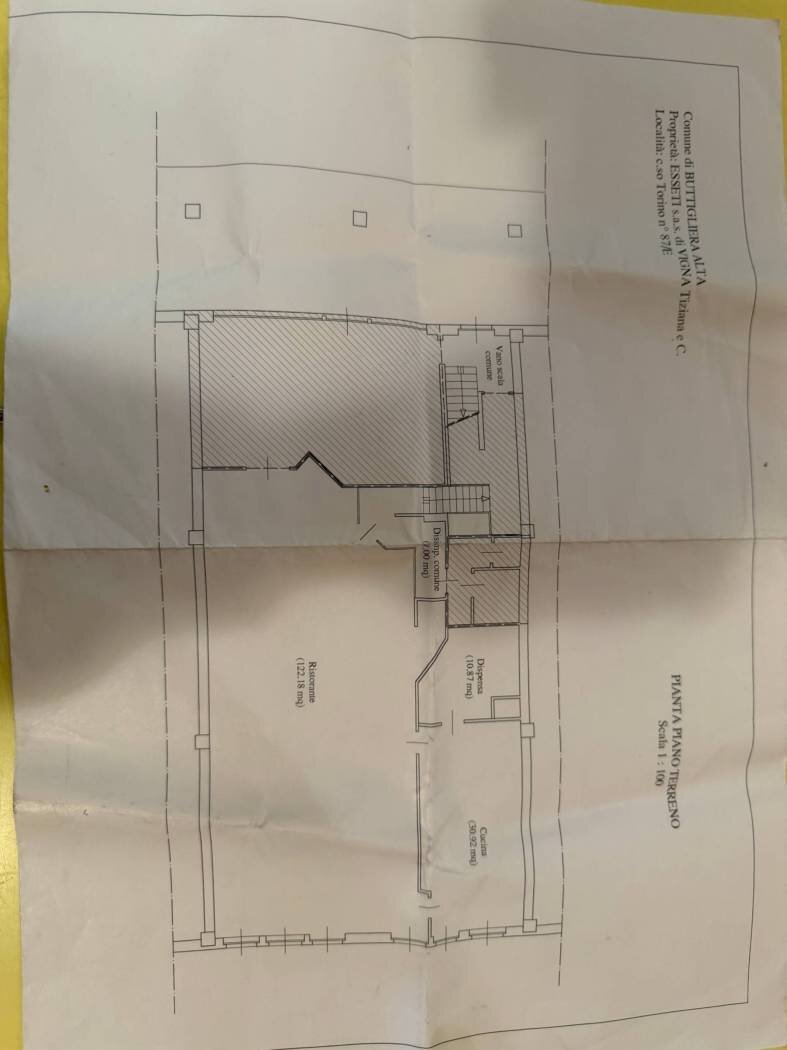 Bar Tavola Calda - Fredda Buttigliera Alta - planimetria 1