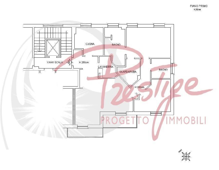 Four-room apartment viale San Bartolomeo, 833, La Spezia - floor plans 1