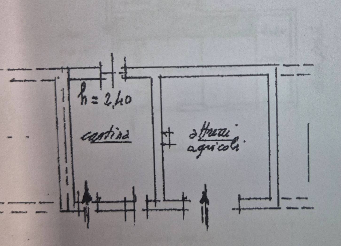 Rustic Frazione Tanara, Rittana - floor plans 1