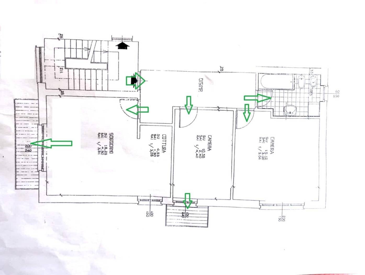 Three-room apartment Bergamo (neighborhood Colognola) - floor plans 1